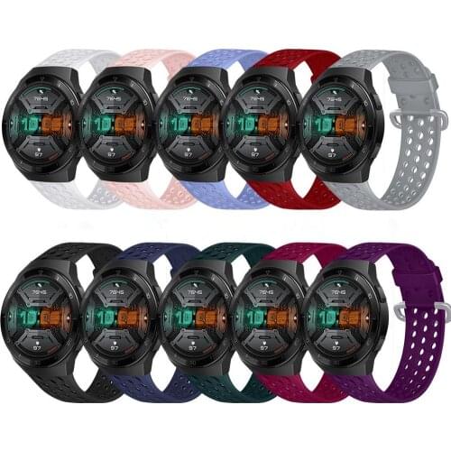 22mm Breathable strap For HUAWEI WATCH GT 2e Silicone Replacement strap for HUAWEI WATCH GT 2 46mm Wrist Band Belt