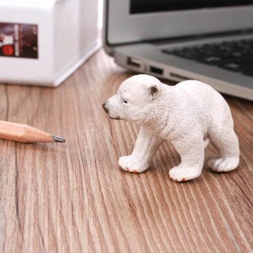 Cute White Bear Model Collection Decoration Party White Small Light Weight Durable Polar Bear Model