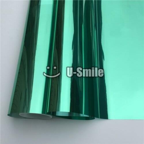 VLT 15% Green-Silver Solar Reflective Window Film Tint For Buliding Home Office Size:1.52*30m/Roll