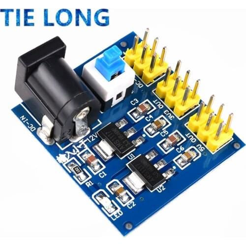 TIELONG DC-DC 12V To 3.3V 5V Buck Step down Power Supply Module For Arduino