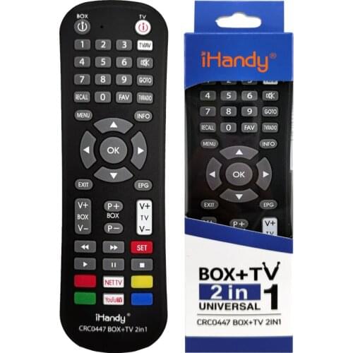 CRC0447 for box and sat tv universal 2in 1 remote control