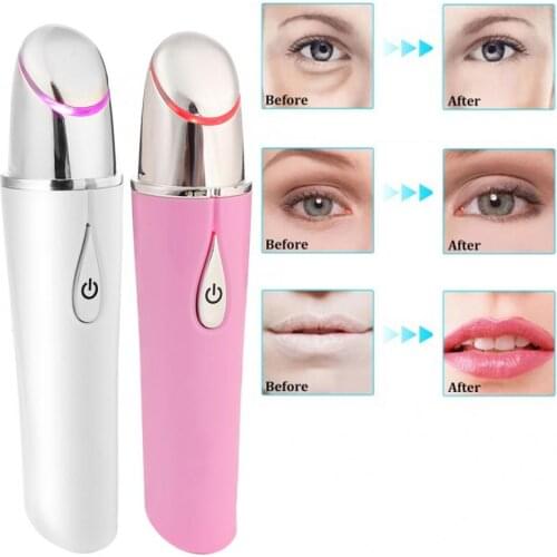 2 Colors Electric Eye Massage Device Negative Ion Micro-vibration Lip Care Eyes Massage Anti Wrinkle Pen Machine