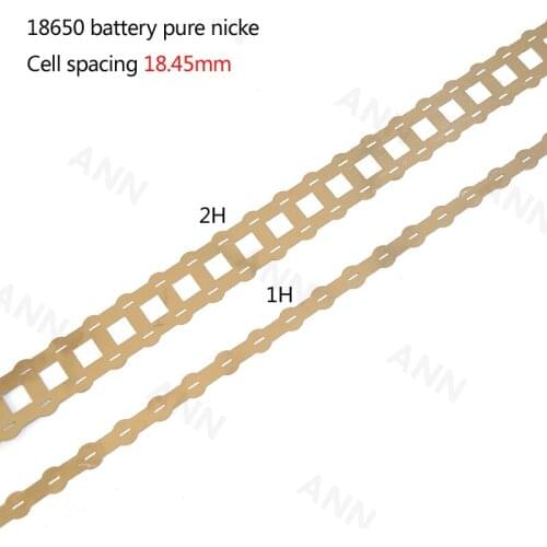 1M High purity 99.96% nickel belt Li-ion batteries Ni plate for 18650 battery pack, cell spacing 18.45mm