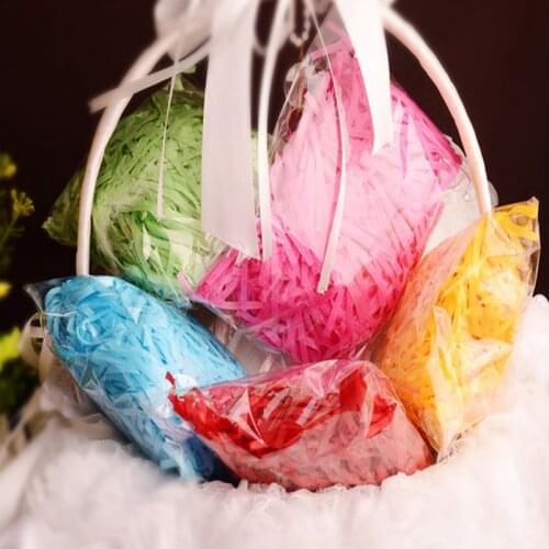 100g Colorful Shredded Crinkle Paper Party Craft Paper Gift Box Filler Craft Decoration Practical Candy Boxes DIY Packaging Gift