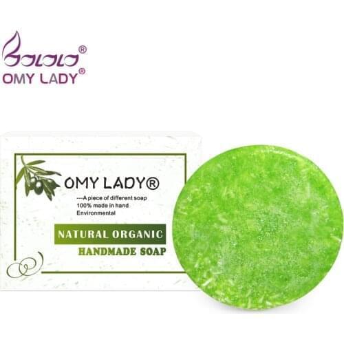 OMYLADY 100% Pure Natural Handmade Shampoo Soap tee tree Essential Oil Hair Cold Processed Anti-Dandruff Off Hair Care