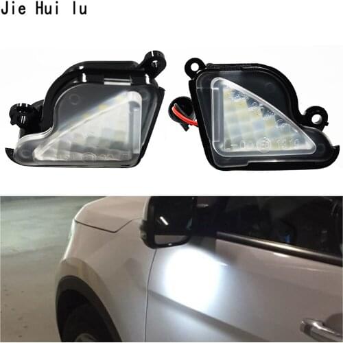 2Pcs 6000K White LED Under Side Mirror Light Puddle Lamps For Skoda Superb 2 2008-2020 Skoda Octavia 3 5E 1Z 2004-2020