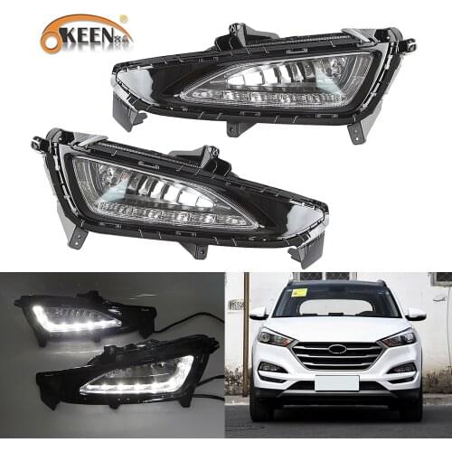 2Pcs Led Dytime Running Light for For Hyundai Tucson 2016 2017 2018 DRL Fog Lamp Auto Car Accesories
