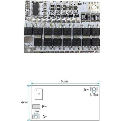 21V 100A 5S BMS Li-ion LMO Ternary Lithium Battery Protection Circuit Board