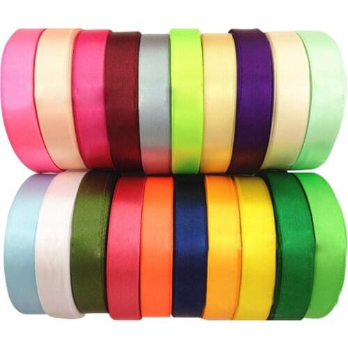 22m/lot 15mm Silk Satin Organza Ribbon For Sewing Wedding Party Decoration Webbing Crafts Gift Balloon Packaging Supplies