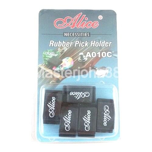 5pcs/Set Alice A010C Rubber Pick Holder Guitar Picks Clip Guitar Head Holder