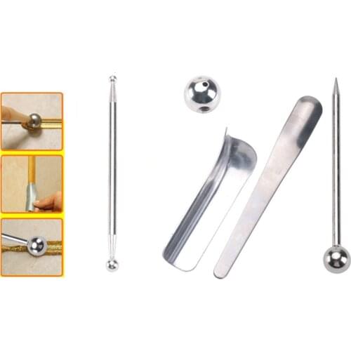 5pcs Steel putty knife Drywall Corner Scraper wall Ceramic Floor Sealant Remover tile Grout pressure seamer caulking finisher