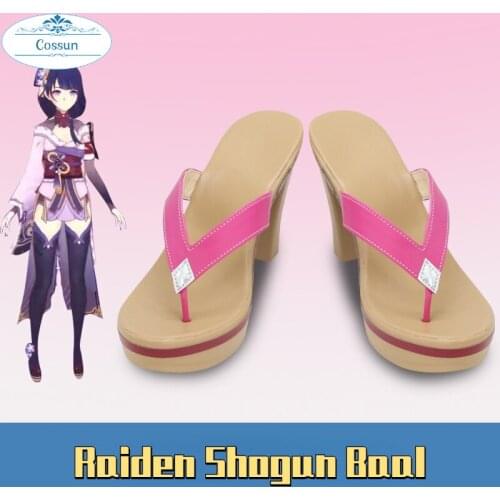 Anime Hot Game Genshin Impact Raiden Shogun Baal Custom 33-48 Size Unisex Cosplay Shoes