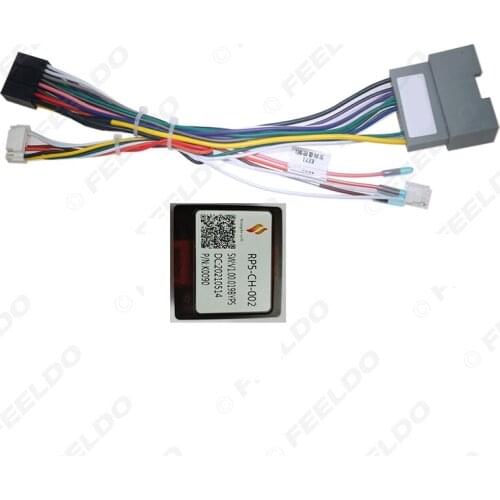 FEELDO Car 16pin Android Wiring Harness With Canbus For Jeep compass Aftermarket Stereo Installation