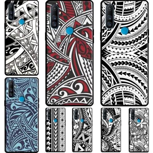 Maori Polynesian Samoan Tribal Case For OPPO Realme 8 Pro C3 C15 C21 6 7 Q3 Pro GT Neo Cover For OnePlus 9 8 Pro 8T Nord