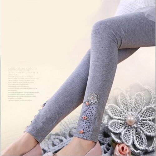 High Quality Children Pants Spring autumn Fashion Candy Color girls leggings good elastics kids lace trousers 4-12y girls pants