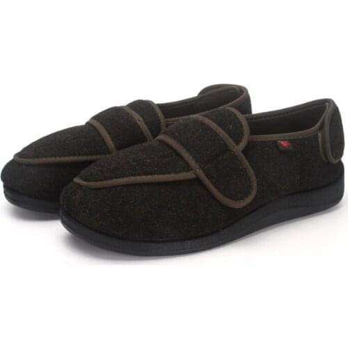 Diabetes Widened Adjustable High Instep Fat Swollen Wide Foot Surgery Gauze Slippers With 65% Wool Upper Memory Foam Fat Shoes