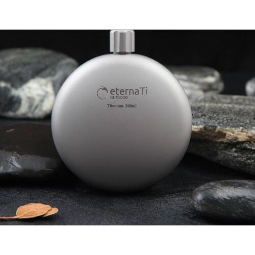 ETERNATI Pure Titanium 200ml Round Flask with Funnel