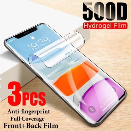 500D Hydrogel Film Screen Protector For iPhone12 XR XS 11 Pro Max Soft Protective Film On iPhone 7 8 Plus 6 6s SE 2020 Not Glass