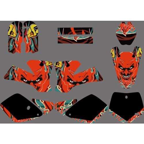 Motocross Graphic Backgrounds Full Decals Stickers For KTM SX65 SX 65 65SX 2002 2003 2004 2005 2006 2007 2008 Customized Gift