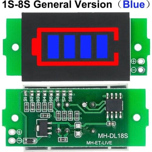 1S/2S/3S/4S Single 3.7V Lithium Battery Capacity Indicator Module 4.2V Display Electric Vehicle Battery Power Tester Li-ion