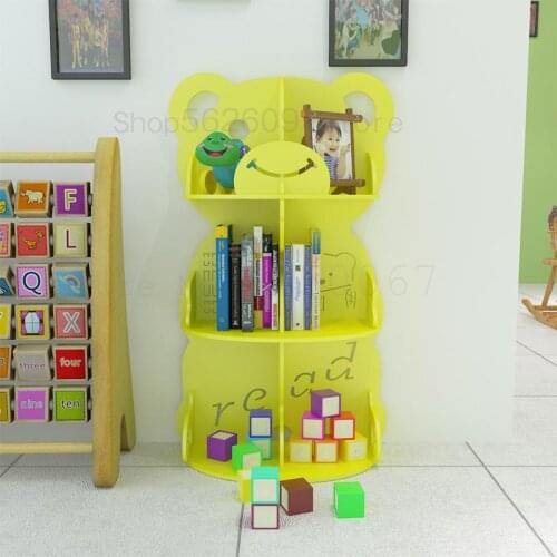 Bookshelf Childrens Painting Bookshelf Kindergarten Bookshelf Bookshelf Cartoon Bear Bookshelf Toy Shelf