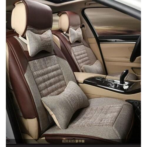 Automotive linen car seat cushion set mats grey for FIAT Palio Palio Weekend Siena Perla CITROEN Elysee Picasso quatre triomphe