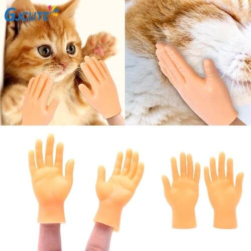 2Pcs Mini Funny Cartoon Finger Hands And Finger Feet Set Creative Finger Toys Around The Small Hand Model Christmas Gift Toys