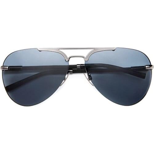 Trendy nylon polarized silver sunglasses women men high quality dark green lens sunglasses box accessories glasses 8126sy