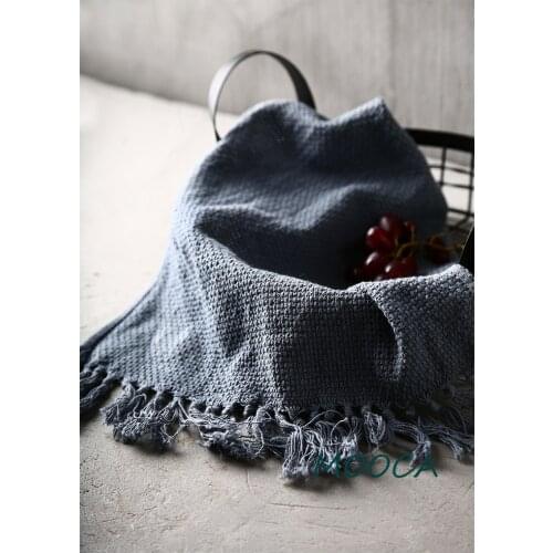 MOOCA grey cotton Tea Towels Kitchen Napkins 100% Cotton Cloth 2 pieces 38x60cm