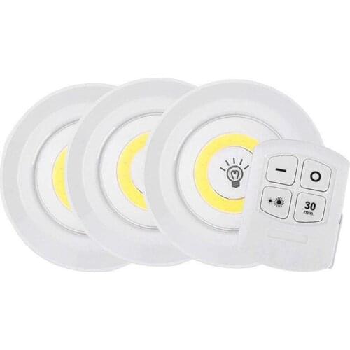 New Dimmable LED Under Cabinet Light With Remote Control Battery Operated LED Closets Lights For Wardrobe Bathroom Lighting