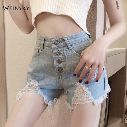 New Women Fashion Denim Shorts Summer Casual Style Stretch Jeans