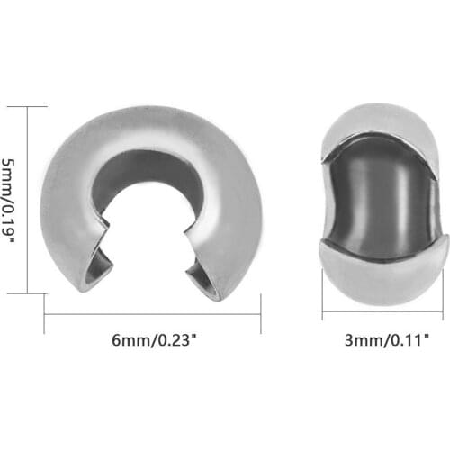 200pc Round Covers Crimp End Bead Stopper Spacer Bead for DIY Jewelry Making