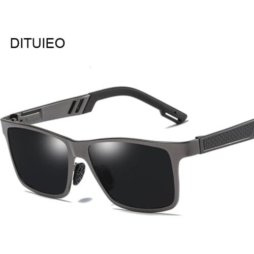 Retro Black Polarized Sunglasses Men Brand Designer Business Driving Sun Glasses Male Vintage Goggles Square Mirror UV400