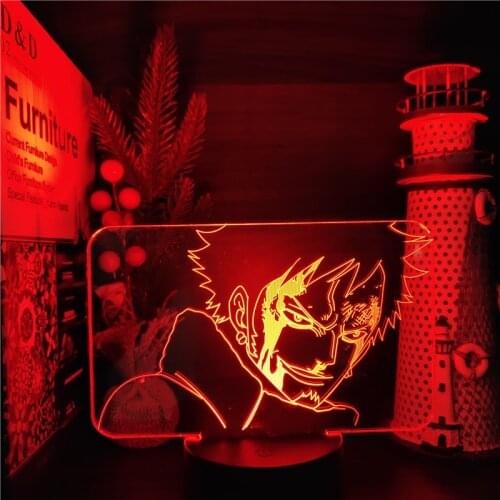 One Piece Trafalgar Law LED Lamp 3D Anime Night Light Bedroom Decor Colorful Lampe Home Decoration Lampara Kids Cool Manga Gift