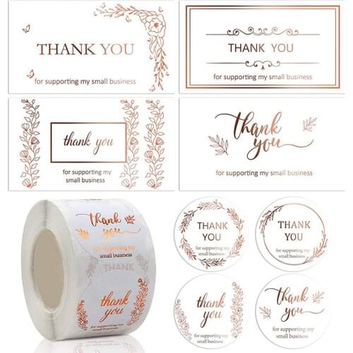Shopping Card thank You for Purchasing Decorative Stickers Label Cards