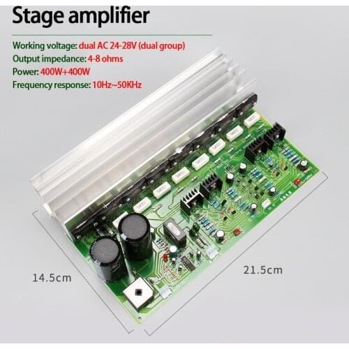 KYYSLB 600W*2 4~8ohm 2.0 Fever Amplifier Board AC Dual Group 22V-28V HIFI Stage Level High Fidelity High Power Amplifier Board