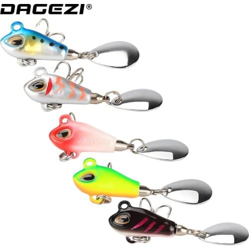 DAGEZI VIB Fishing Lures 5pcs/lot Jig Bait for Bass Fishing 6G Metal Sinking Lure Fishing Hard Bait De Pesca Artificial Bait
