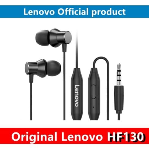 Lenovo HF130 Bass Sound Wired Earphone In-Ear Sport Earphones with mic for iPhone Samsung Headset fone de ouvido auriculares MP3