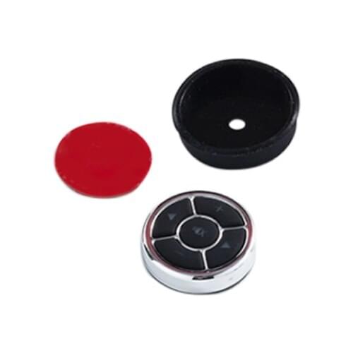 Silver Universal Wireless Car Steering Wheel Button Key Remote Control for Stereo DVD GPS With Night Light