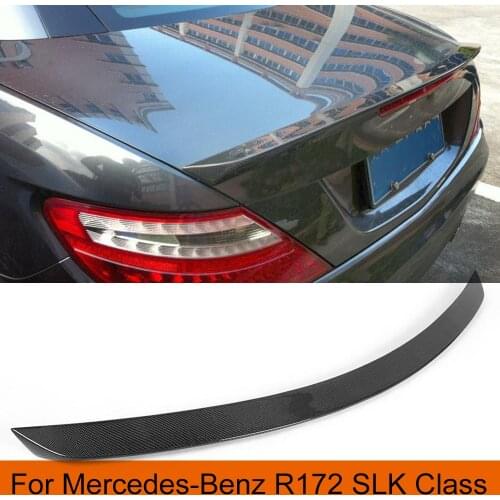 Carbon Fiber Rear Trunk Boot Lip Spoiler Wing For Mercedes Benz SLK-Class R172 2012-2013