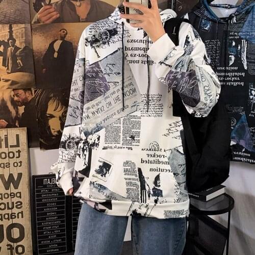 Harajuku Japanese Fashion Streetwear Long Sleeve Hoodie Sweatshirts Mens Hoodies T-shirt Oversized Pullovers Men Clothing