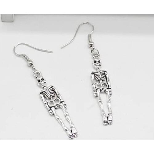 Womens Retro Halloween Skull Pendant Earrings, Party Accessories, Gifts, Modern Womens Earrings