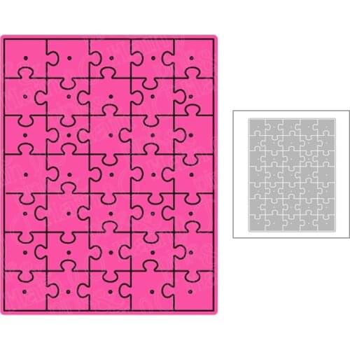 2020 New Rectangle Puzzle Photo Frame Metal Cutting Dies For DIY Embossing Decoration Greeting Card Album Scrapbooking No Stamps