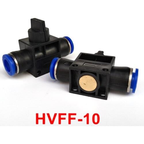 5pcs/lot Hand Speed Control Valve HVFF-10 Pneumatic Air Fitting 10mm to 10mm