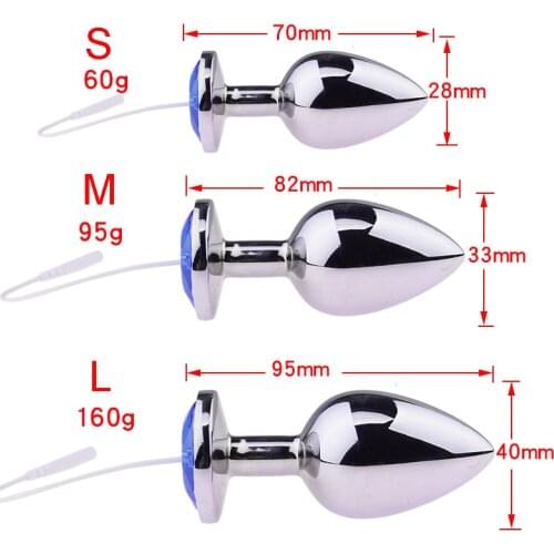 28*70mm Electric Shock Anal Plug Medical Themed Electro Butt Plug Electro Shock Sex Toys For Coupls Adult Games