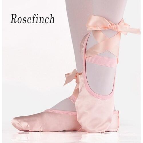 Comfortable Breathable Satin Ballet Dancing Shoes for Girls Kids Women Soft Sole Ballet Dance Shoes 4 Color Wholesale B36