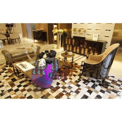 Free shipping 1 piece via DHL 100% natural genuine cowhide bamboo carpet