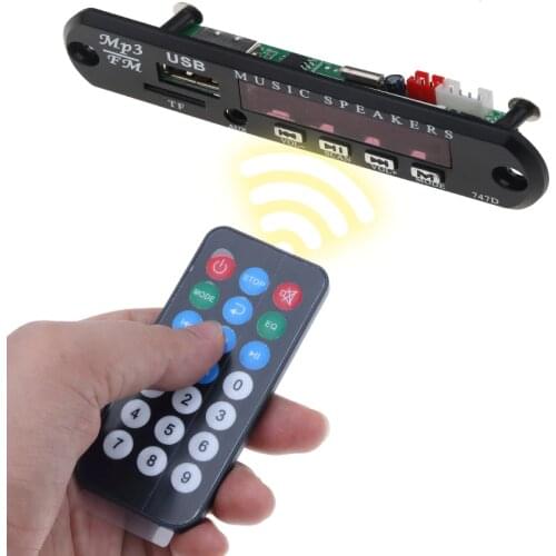 Wireless Audio Receiver Adapter USB AUX Car MP3 player decorder board FM radio SD card playing suppport WAM WAV MP3 5V 12V