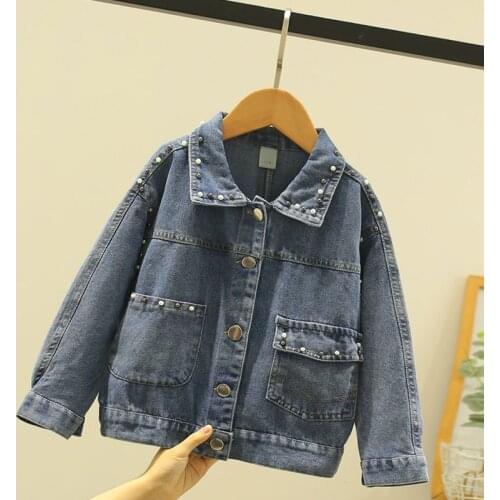 Girls Coat Fashion Denim Coats for Baby Girls Spring Kids Outerwear Autumn Long Sleeve Children Tops for 6 8 10 12 14 Years