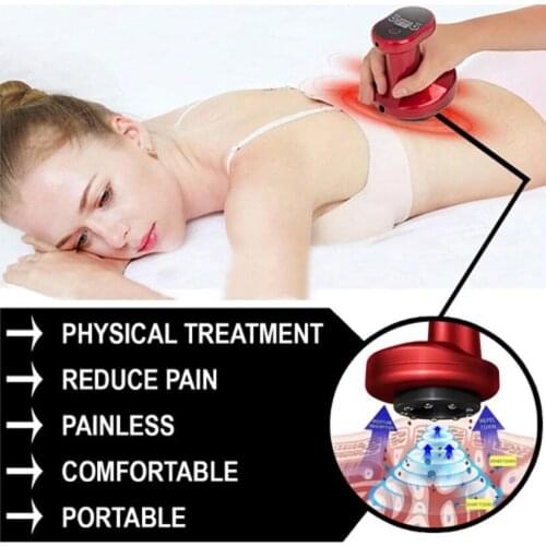 Electric Scraping Cupping Cans Guasha Suction Massager Negative Pressure Meridian Fat Burning Heating Therapy Physiotherapy#dg4